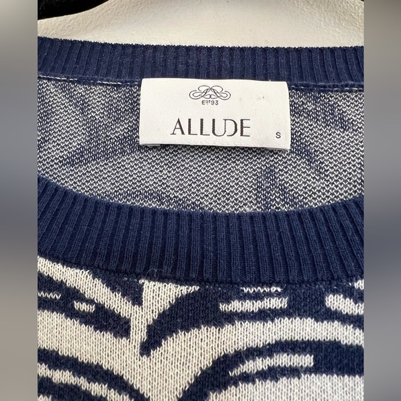 ALLUDE Crew neck cotton silk sweater M7. - Picture 7 of 7